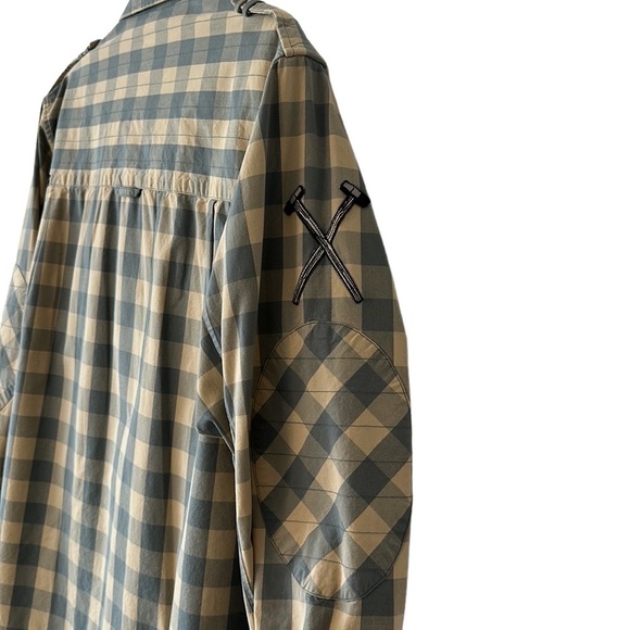 Elm Company Buffalo Plaid Zipper / Button Up Shirt Jacket - Size Large - Picture 5 of 15